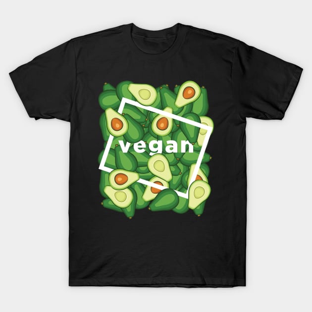 Vegan Avocado Gift Vegetarian Healthy Women Men Boys Girls Funny Happy Lifestyle T-Shirt by teeleoshirts